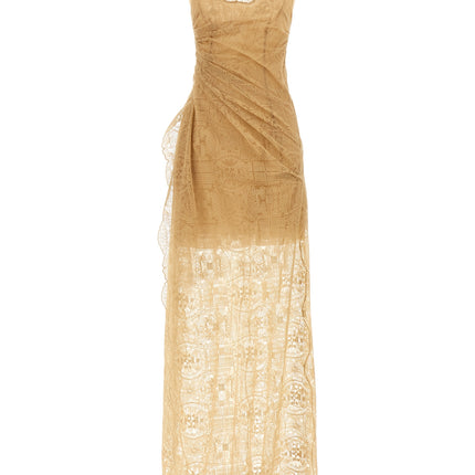 Ermanno Scervino Beige Polyester Long Dress