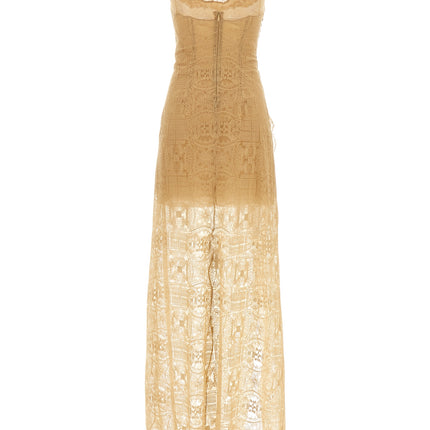 Ermanno Scervino Beige Polyester Long Dress