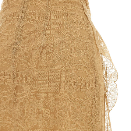 Ermanno Scervino Beige Polyester Long Dress