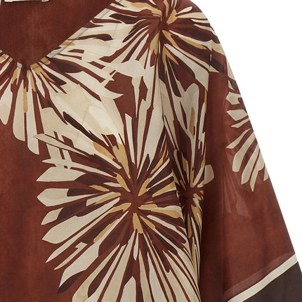 Brunello Cucinelli Bordeaux Silk Blouse
