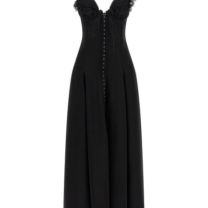 Alexander McQueen Black Acetate Long Dress