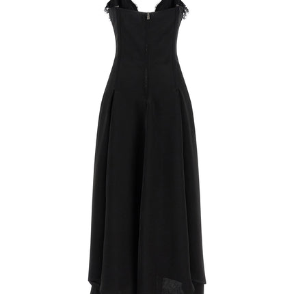 Alexander McQueen Black Acetate Long Dress