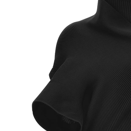 Issey Miyake Black Polyester Midi Dress