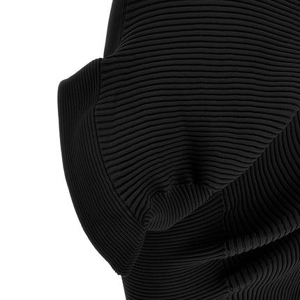 Issey Miyake Black Polyester Midi Dress