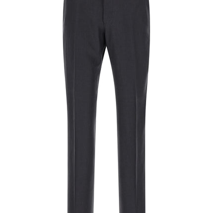ZEGNA Blue Linen Dress Pants