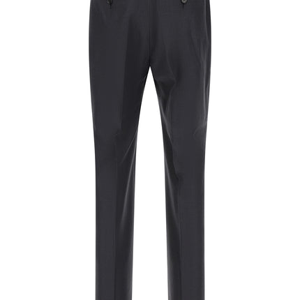 ZEGNA Blue Linen Dress Pants