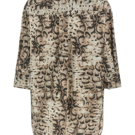 PINKO Gray Cotton Short Dress