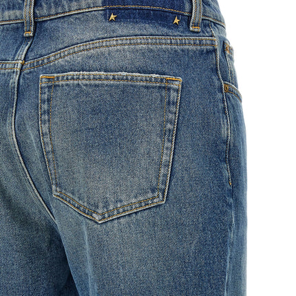 Golden Goose Blue Cotton Flared Jeans