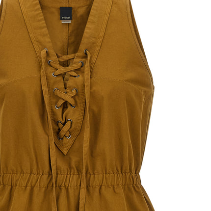 PINKO Brown Cotton Long Dress