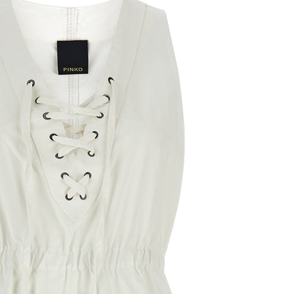 PINKO White Cotton Long Dress