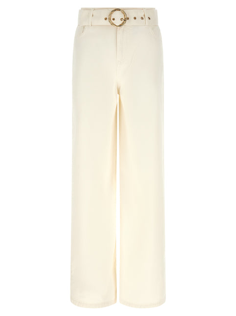 Twinset White Cotton Flared Jeans
