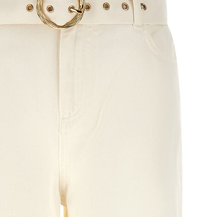 Twinset White Cotton Flared Jeans