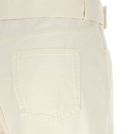 Twinset White Cotton Flared Jeans