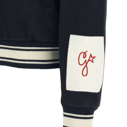 Golden Goose Blue Virgin Wool Bomber