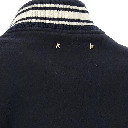 Golden Goose Blue Virgin Wool Bomber