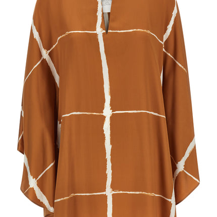 Kiton Brown Silk Blouse