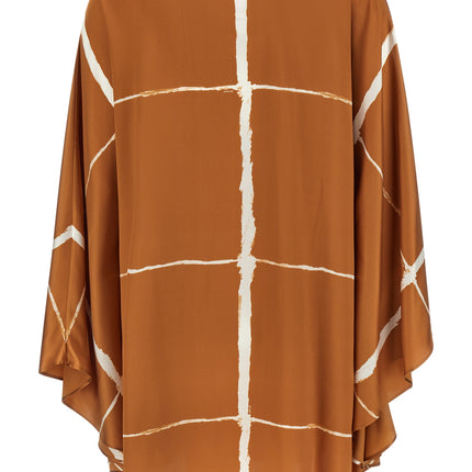 Kiton Brown Silk Blouse