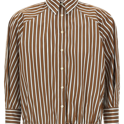 Brunello Cucinelli Brown Cotton Blouse