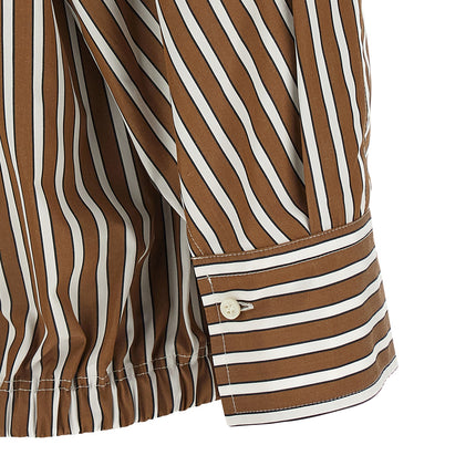 Brunello Cucinelli Brown Cotton Blouse