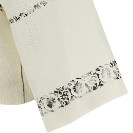 Alberta Ferretti Bicolor Linen Blouse