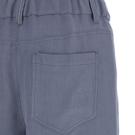 Brunello Cucinelli Blue Viscose Casual Pants