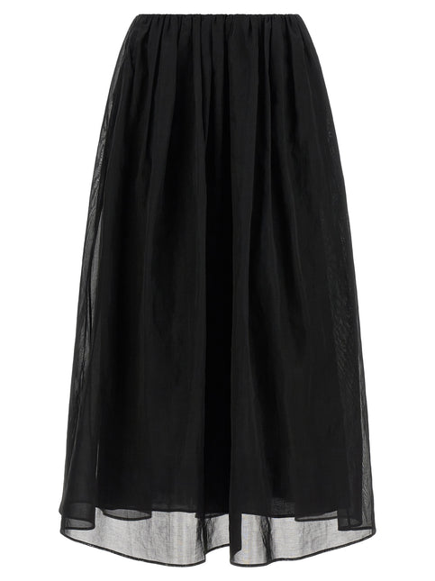 Brunello Cucinelli Black Cotton Mini Skirt