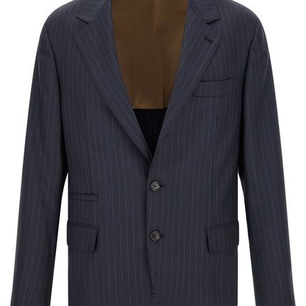 Brunello Cucinelli Blue Virgin Wool Blazer