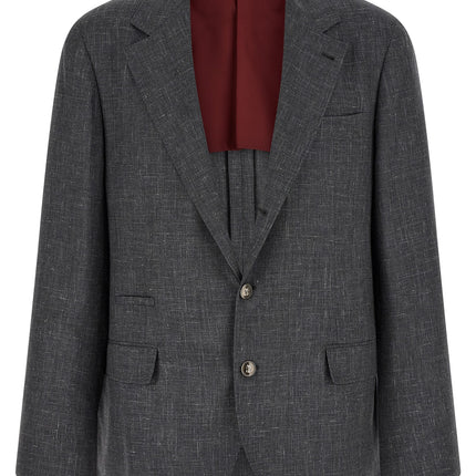 Brunello Cucinelli Gray Wool Blazer