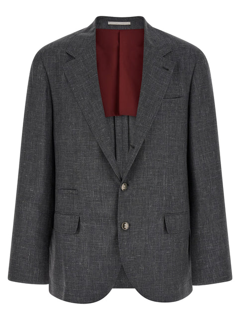 Brunello Cucinelli Gray Wool Blazer