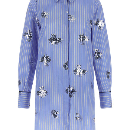 LE TWINS Blue Cotton Short Dress