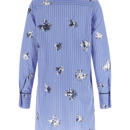 LE TWINS Blue Cotton Short Dress