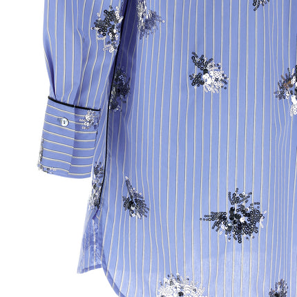 LE TWINS Blue Cotton Short Dress
