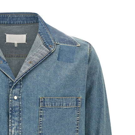 Maison Margiela Blue Cotton Blouse