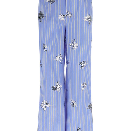 LE TWINS Blue Cotton Casual Pants
