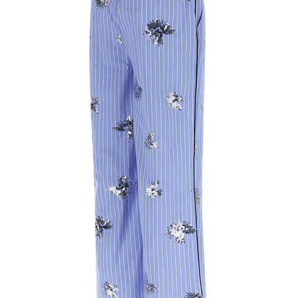LE TWINS Blue Cotton Casual Pants