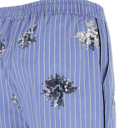 LE TWINS Blue Cotton Casual Pants