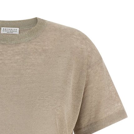 Brunello Cucinelli Beige Linen Cardigan
