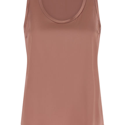 Brunello Cucinelli Multicolor Silk Sleeveles T-Shirt