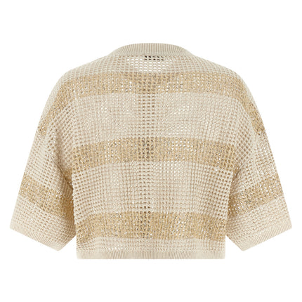 Brunello Cucinelli Beige Cotton Cardigan