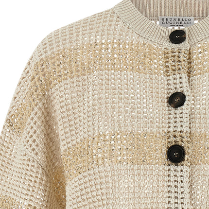 Brunello Cucinelli Beige Cotton Cardigan
