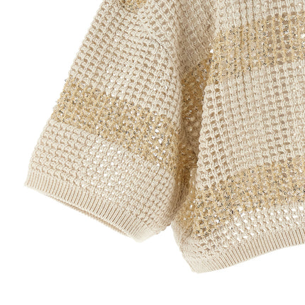Brunello Cucinelli Beige Cotton Cardigan