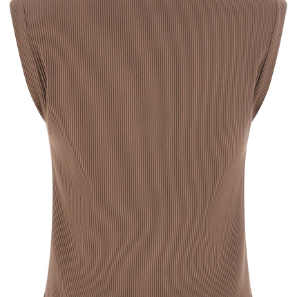 Brunello Cucinelli Brown Cotton Tank Tops