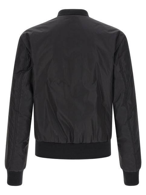 Dolce & Gabbana Black Polyamide Bomber
