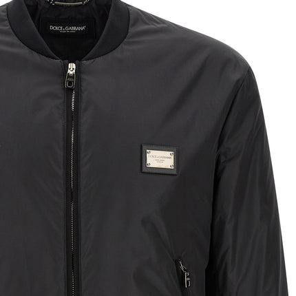 Dolce & Gabbana Black Polyamide Bomber