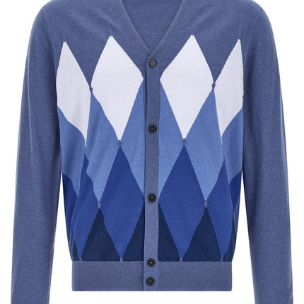 Ballantyne Blue Cotton Cardigan