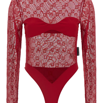 Marine Serre Multicolor Polyamide Bodysuit