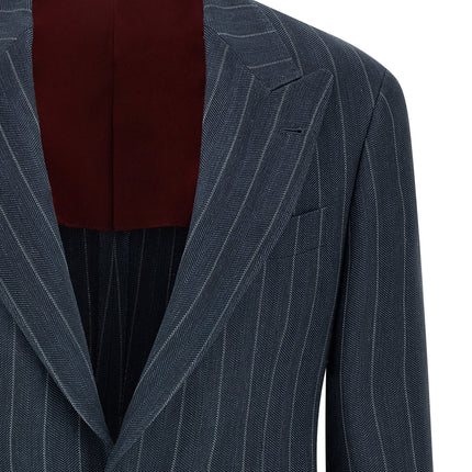 Brunello Cucinelli Blue Hemp Blazer
