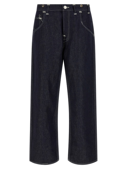 Junya Watanabe Blue Cotton Straight-Leg Jeans Junya Watanabe