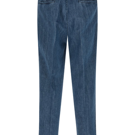 Brunello Cucinelli Blue Cotton Relaxed Fit Jeans