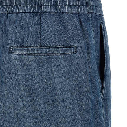 Brunello Cucinelli Blue Cotton Relaxed Fit Jeans